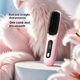 USB Rechargeable Hair Straightening Comb